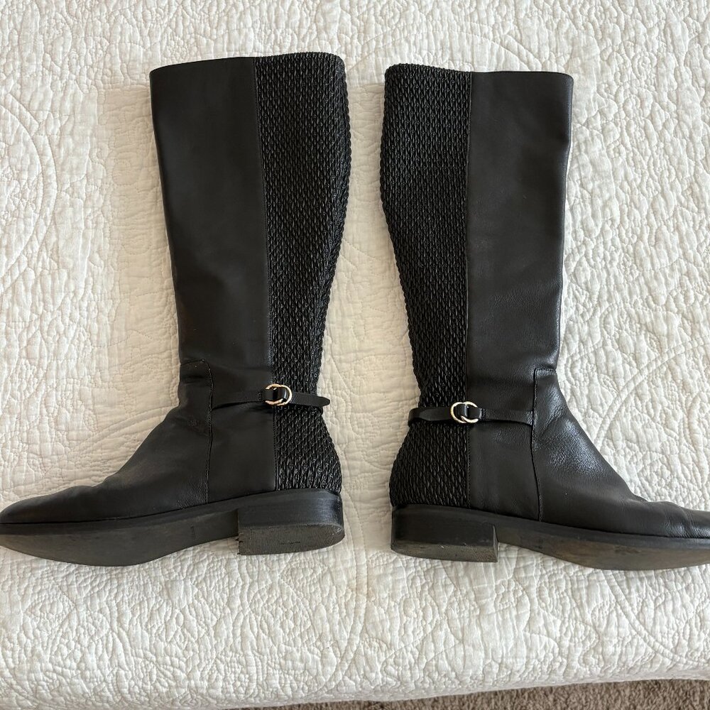 Cole Haan Women Lexi Grand Stretch Leather Strap Boots SZ 8